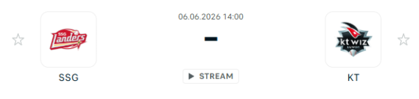 [대한민국 KBO] 2026년06월06일 SSG 랜더스 vs kt wiz 분석 중계