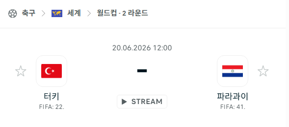 [북중미 월드컵] 6월20일 튀르키예 vs 파라과이 분석 중계